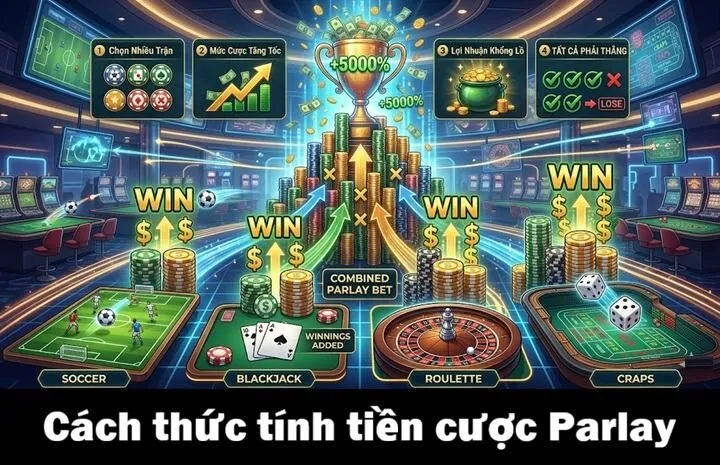 Cách thức tính tiền cược Parlay